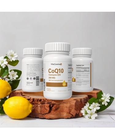 VitaCosmoX CoQ10 Vegan Capsules 120 Count 200 mg Coenzyme Q10 Non-GMO Gluten-Free - Buy Online on GoSupps.com