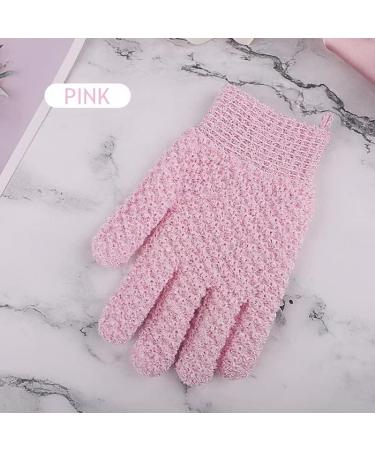 4 PCS Exfoliating Bath Scrub Gloves for Body, Shower, and Spa - Pink and Blue - Buy Online on GoSupps.com