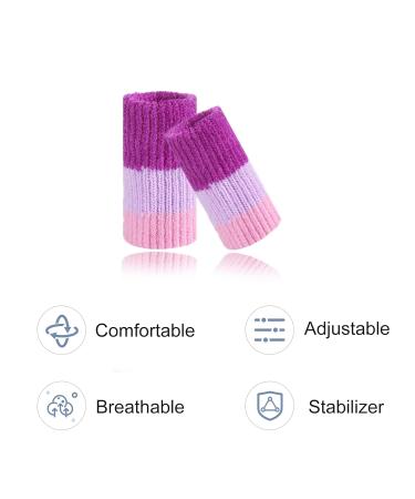 Ednyzakrn 10-Piece Finger Protection Bandage Set | Stretchable Covers for Arthritis Injury & Swelling | Basketball Finger Guard in Purple & Pink - Buy Online on GoSupps.com