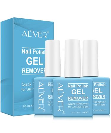 Nail Polish Remover-3Pack, gel polish remover in 1-5 Minutes Easily Removes Soak-Off Gel Nail Polish, Easily & Quickly Soak Off Gel Polish No Need For Foil, Soaking Or Wrapping. LS-Nail-remover-3