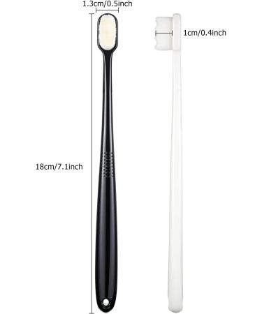 Extra Soft Toothbrushes for Sensitive Gums - 4 Pack of Micro Nano Manual Toothbrushes for Older Adults | Black White Pink Blue - 20 000 Available - Buy Online on GoSupps.com