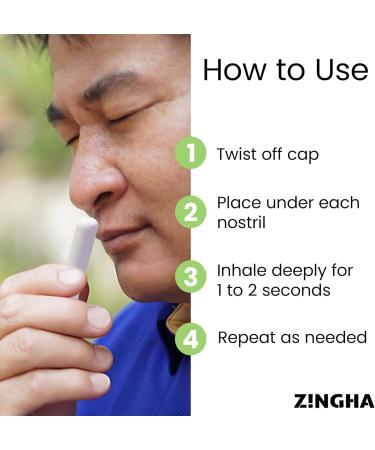 Z!NGHA Natural Aromatherapy Nasal Stick Boost Focus & Enhance Breathing | Portable Sinus Relief & Relaxation Nasal Inhaler Stick | Essential Oil Blend for Stress and Congestion (4PK Fruit Mix) - Buy Online on GoSupps.com