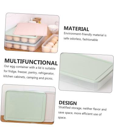 LABRIMP Egg Tray Holder 2pcs Box Egg Storage Box Eggs Beverage Container Household Kitchenware Egg Tray Egg Plate re-usable - Buy Online on GoSupps.com