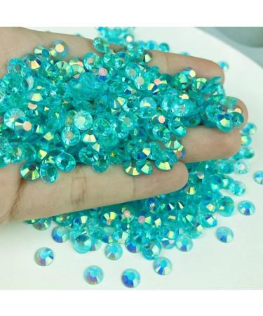 3mm Lake Blue AB Resin Flatback Rhinestones - 10000pcs for DIY Crafts and Nail Art - Buy Online on GoSupps.com