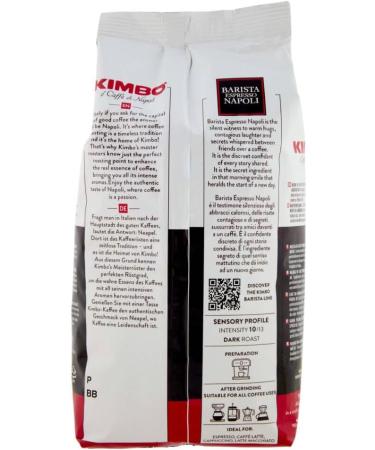 Kimbo Barista Espresso Napoli Caff in Grani Caf En Grains entier Arabica 80%/Robusta 20% avec des notes de pain fra chement grill et de chocolat noir 12x 250 g + Italian Gourmet polpa 400g - Buy Online on GoSupps.com