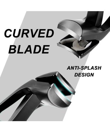 UILYNIU Nail Clippers Angled Head Nail Clippers for Thick Nails Toe Nail Clippers Large Wide Jaw Nail Clipper Ergonomic Toenail Clipper Long Handled Toenail Clipper for Men and Women (Black) - Buy Online on GoSupps.com