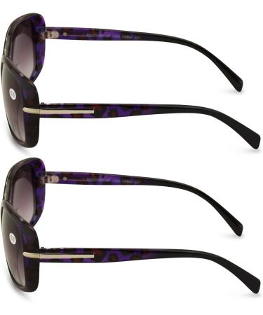 Buy 2 Pairs Women's Bifocal Reading Sunglasses - Vintage Outdoor Purple 2.0x - Stylish & Functional - Buy Online on GoSupps.com