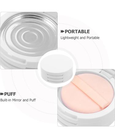 Palette de Maquillage Vide Ronde 3 Couches Blanche avec Miroir et Houppette tui Fards Paupi res DIY Compact 2 Pi ces Rangement Portable pour Maquillage et Voyage - Buy Online on GoSupps.com