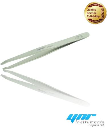 YNR Classic Eyebrow Tweezer Slanted Tip Made in German Stainless Steel | for Precision Removal of Tiny Hair | Smooth on The Skin Sharp on The Hair - Buy Online on GoSupps.com