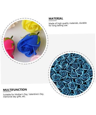 TOPBATHY 50pcs Valentine's Day Rose Bath Gifts Bath Soap Rose House Gifts Mothers Day Soap Rose Soap Rose Petals Rose Gifts Home Decor Valentine's Day Gifts Gift Box Corn Starch Artificial Navy 7X4.5CM - Buy Online on GoSupps.com