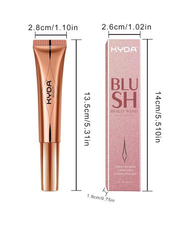 Kyda Blush Beauty Wall - Long-Lasting Liquid Face Touch Rouge with Pillow Applicator | Natural Shimmer Cream Blush (#10 Sunset Glow) - 0.6 fl oz - Buy Online on GoSupps.com