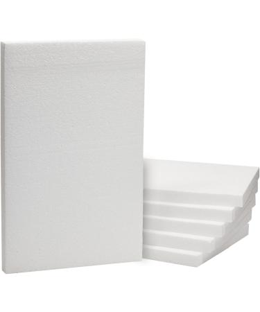 6-Pack 1-Inch Thick Foam Board Sheets 17x11 - Ideal for DIY Projects, Arts & Crafts - Easy to Customize - Polystyrene Rectangles (White) - Buy Online on GoSupps.com