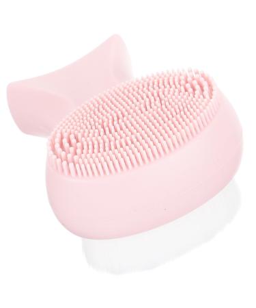 Ipetboom Double-sided Silicone Facial Cleansing Brush Face Facial Scrubber Manual Facial Cleansing Brush Facial Exfoliator Facial Brush Tool Soft Fur Man-made Fiber Plastic