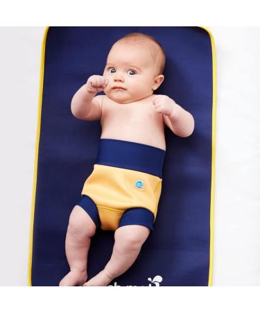 Splash About Baby & Toddler Happy Nappy Reusable Swim Nappy - Yellow/Navy (0-3 Months) - Buy Online on GoSupps.com