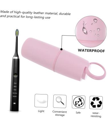 Portable Toothbrush Storage Box - Tovinanna Multi-Purpose Travel Cup & Case | Pink Toothbrush Holder 20.5x6cm - Ideal for On-the-Go Hygiene - Buy Online on GoSupps.com