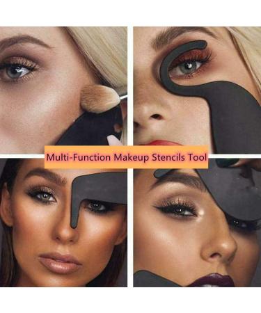 2Pcs Face Contour Makeup Stencils - Lightweight & Durable Tool for Perfect Eye Liner & Contour Makeup - Fits All Face Shapes - Buy Online on GoSupps.com