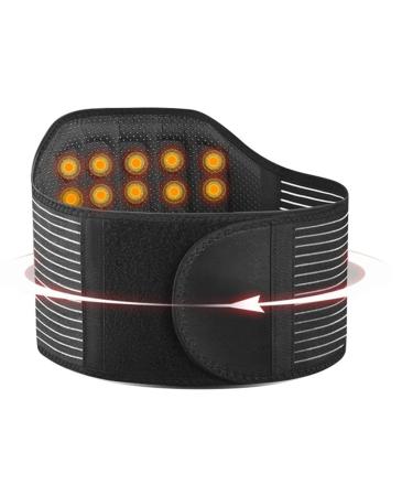 Tiiffy Turmalin-Tailles support belts 21 pieces self-warming magnetic field therapy waist back bandage to relieve arthritis back pain herniated disc (size: m)