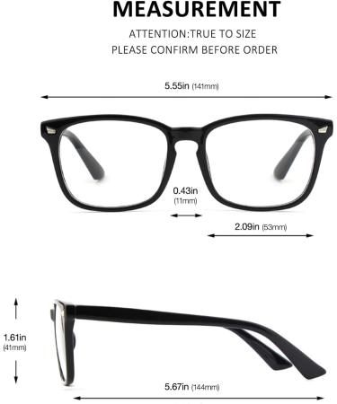 Buy GQUEEN Horn-Rimmed Glasses - UV400 Fake Nerd Glasses for Men & Women | Shiny Black No Prescription Needed - International Shipping - Buy Online on GoSupps.com