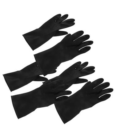 FRCOLOR 6 Pairs Barber Gloves Black Hair Dye Shampoo Gloves for Hair Coloring Black Rubber Gloves Reusable Hair Shampoo Gloves Hair Dye Salon Gloves Hair Dye Glove Tool Belt Disposable Man