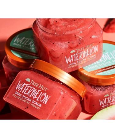 Tree Hut Shea Sugar Body Scrub Watermelon Coconut Lime 18oz 2PK with Makeup Remover Wipe - Set of 3 - Buy Online on GoSupps.com