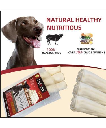 Dog Rawhide Retriever Rolls Long Lasting Rawhide Sticks Rawhide Chews Natural Beef Raw Hide Dog Treats 5-6 Inch Single Ingredient Dog Chew Rolls for Middle Large Dogs (6 Count) 1 count (Pack of 6) - Buy Online on GoSupps.com