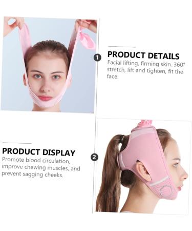 FRCOLOR Double Chin Reducer Strap 1pc Thin Sash Belt Firming Strap Facemaks V Line Lifting - Lift Strap Skin Slimming Belt V Line Facial Lift Breathable Belt Graphene Printed Sheet Cute - Buy Online on GoSupps.com