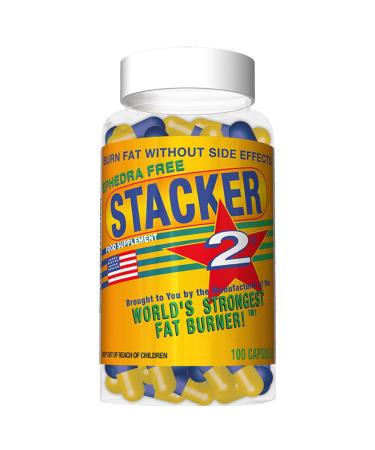 Stacker 2 Fat Burner Capsules Ephedra Free 100-Count Bottle 100 Count (Pack of 1)