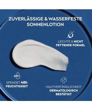 Nivea Sun Protection & Care Sun Milk LSF 50+ (3-Pack) - 200 ml Sunscreen for 48h Moisture & Immediate UVA/UVB Protection - Buy Online on GoSupps.com