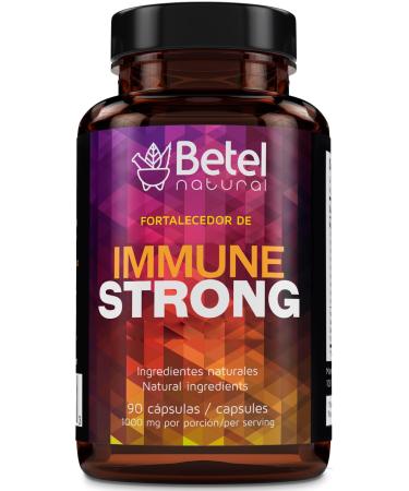 Betel Natural Immune Strong Capsules Immune Support with Echinacea Vitamins and Minerals - 1000 mg per Serving!