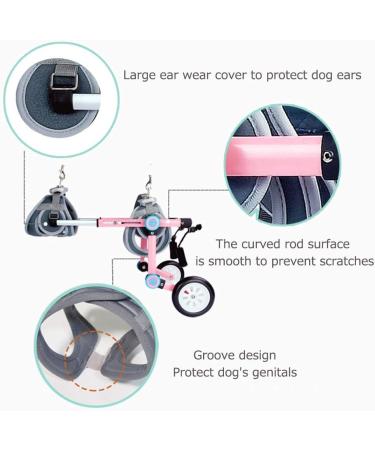Dog Wheelchair Back Legs Rehabilitation Adjustable Easy Assemble Pet Wheelchair for Disabled Hind Legs Puppy Cat/Dog/Puppy Walking Dog Carriers X-Small - Buy Online on GoSupps.com