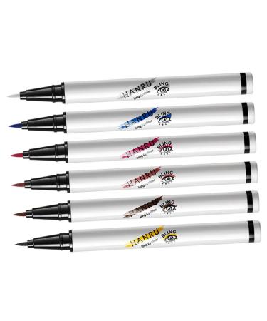 Ipetboom 6pcs Red Eyeliner Pencil Makeup Eye Liners Make up Girls Liquid Eyeliner Cosmetic Lasting Template