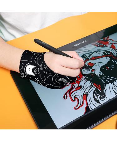 XP-Pen Antifouling Sign Gloves - 2PC Two Finger Gloves for Graphics Drawing & Art Creation - Free Size for Right/Left Hand | International Shipping Available - Buy Online on GoSupps.com
