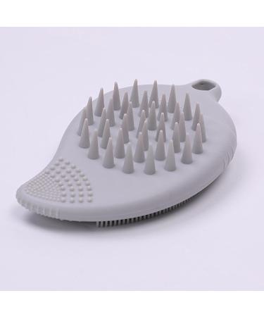 Uozonit Facial Cleanser Facial Cleanser Double-Sided Facial Cleansing Brush Made of Soft Silicone Manual Skin Care Scalp Brush Versatile Hand Scrubber Light Grey - Buy Online on GoSupps.com