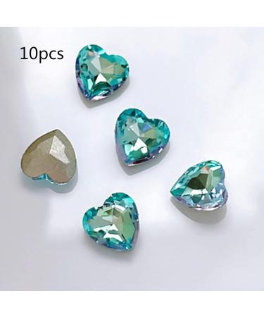 FEIlei 10x/Set Butterfly Nail Rhinestones Square Nail Charms DIY Hearts Nail Art Charms - Buy Online on GoSupps.com
