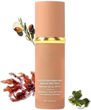  Flkiglm Self-Adjusting Foundation 30ml 4 in 1 SPF 50 Tinted Foundation Makeup For Sensitive Oily Skin Mature Types Evening Date Dance Running Hiking - Buy Online on GoSupps.com