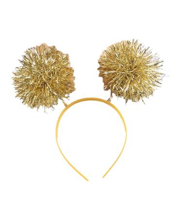 TQUXNGA Festival Christmas Women Students Carnival Hairband Shinning Bouncing Shape Headbands Tinsel Party Hair Hoop Gold