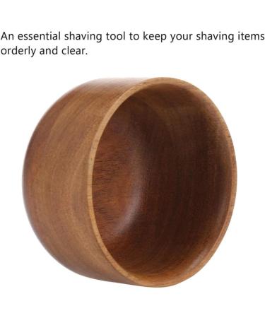Frcolor 3-Pack Shaving Soap Bowl Set | Bamboo Storage | Light Brown Shaving Foam Shell & Brushes | Travel-Friendly 9.3x9.3x6cm - Buy Online on GoSupps.com