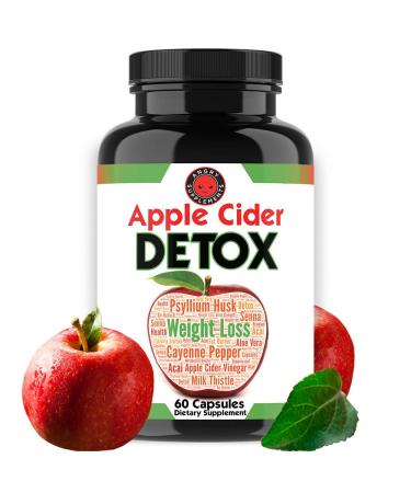 Angry Supplements Apple Cider Detox  Weight Loss Cleanse for Men and Women  Maximum Strength Formula for Improved Digestion  Heart Health  All-Natural Diet Aid (1-Bottle) 1 Count (Pack of 1)