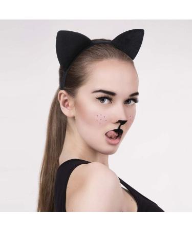 Cat Ears Headbands - 2 Pack Hairbands for Women & Girls | Black Cat Ears Costume Party Accessories - Buy Online on GoSupps.com