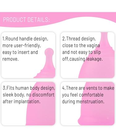 Fainfun Menstrual Cup Set - 2 Soft Silicone Period Cups (Size Small & Large) - Eco-Friendly Pink Menstruation Cups for Comfort & Protection - Shop Now! - Buy Online on GoSupps.com