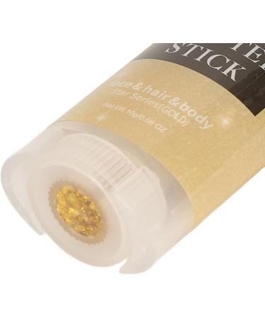 Gold Holographic Body Glitter Stick - Face & Hair Glitter Gel Makeup | Sparkling Sequins 0.6oz - Easy Application for Eyes & Lips - Buy Online on GoSupps.com