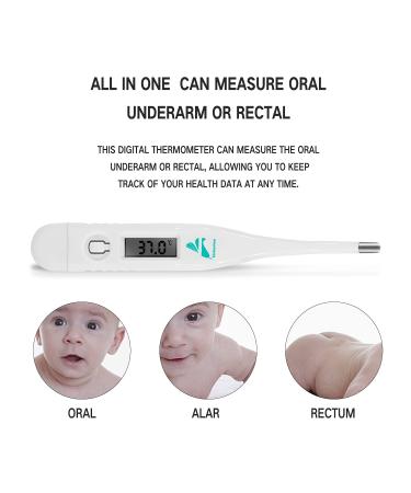 Kinbontop Digital Body Thermometer for Accurate Temperature Reading in Adults, Children, and Infants - Buy Online on GoSupps.com