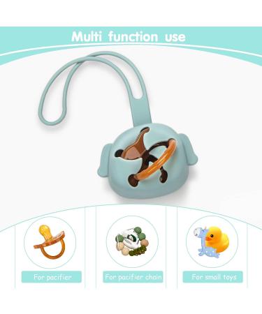 BabySun 2-in-1 Silicone Pacifier Clip for Boys and Girls - Teething Binky Holder - Perfect Gift for Baby Shower, Birthday, Christmas (Style D) - Buy Online on GoSupps.com