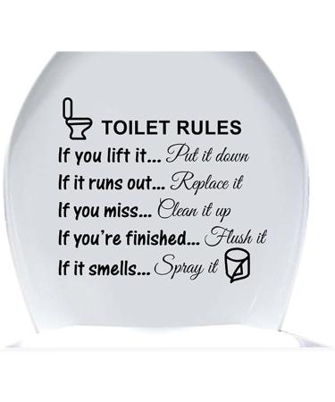 Bestjybt DIY Toilet Rules Wall Quotes Stickers - Bathroom Decals for Home Decor - Buy Online on GoSupps.com