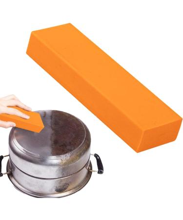 Stainless Steel Decontamination Artifact Eraser Reusable Rust Eraser Limescale Rust Glass Cleaning Eraser Magic Stainless Steel Stain Remover Eraser for Tough Stains and Dirt Orange1*3pcs - Buy Online on GoSupps.com