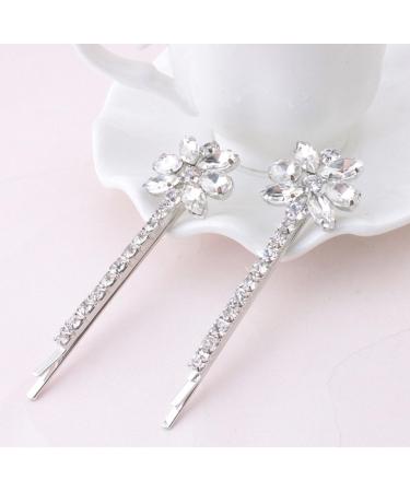 2pcs Bridal Rhinestone Hair Pins - Elegant Hair Clips for Weddings & Special Occasions - Buy Online on GoSupps.com