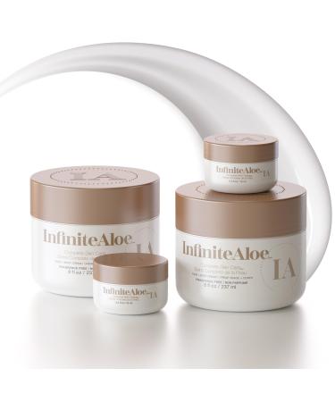 InfiniteAloe Moisturizer Face Cream Aloe Vera for Face Body and Hand Complete Skin Care for all skin types Everyday Hero Fragrance Free - 2 Large Jar 8 oz & 2 Travel Jar 0.5 oz Fragrance Free Large 2x + Travel 2x