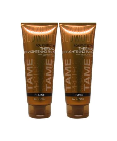 Bundle-2 Items: Brazilian Blowout Thermal Straightening Balm 8 Oz (Pack of 2)