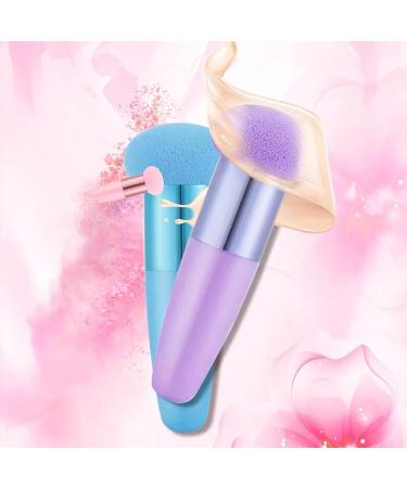 3-Piece Professional Makeup Sponge Set with Handle and Powder Puff - Ideal for Foundation, Powder, and Liquid Makeup Application - Buy Online on GoSupps.com