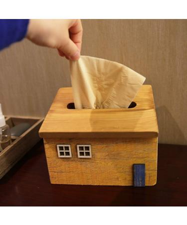 Wooden Cover Decorative Bathroom Facial Holder Farmhouse House Decor/Blue (Color : Green) - Buy Online on GoSupps.com